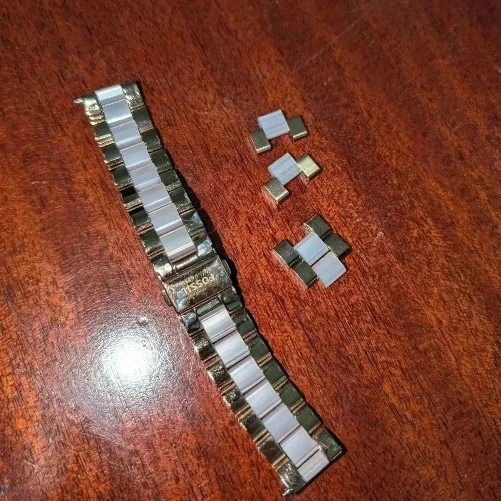 2/$10 Fossil Stainless Steel 18mm Watch Band